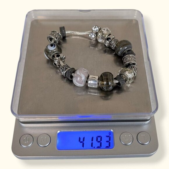 Locking Metal Charm Bracelet & 18 Charms - Picture 6 of 6